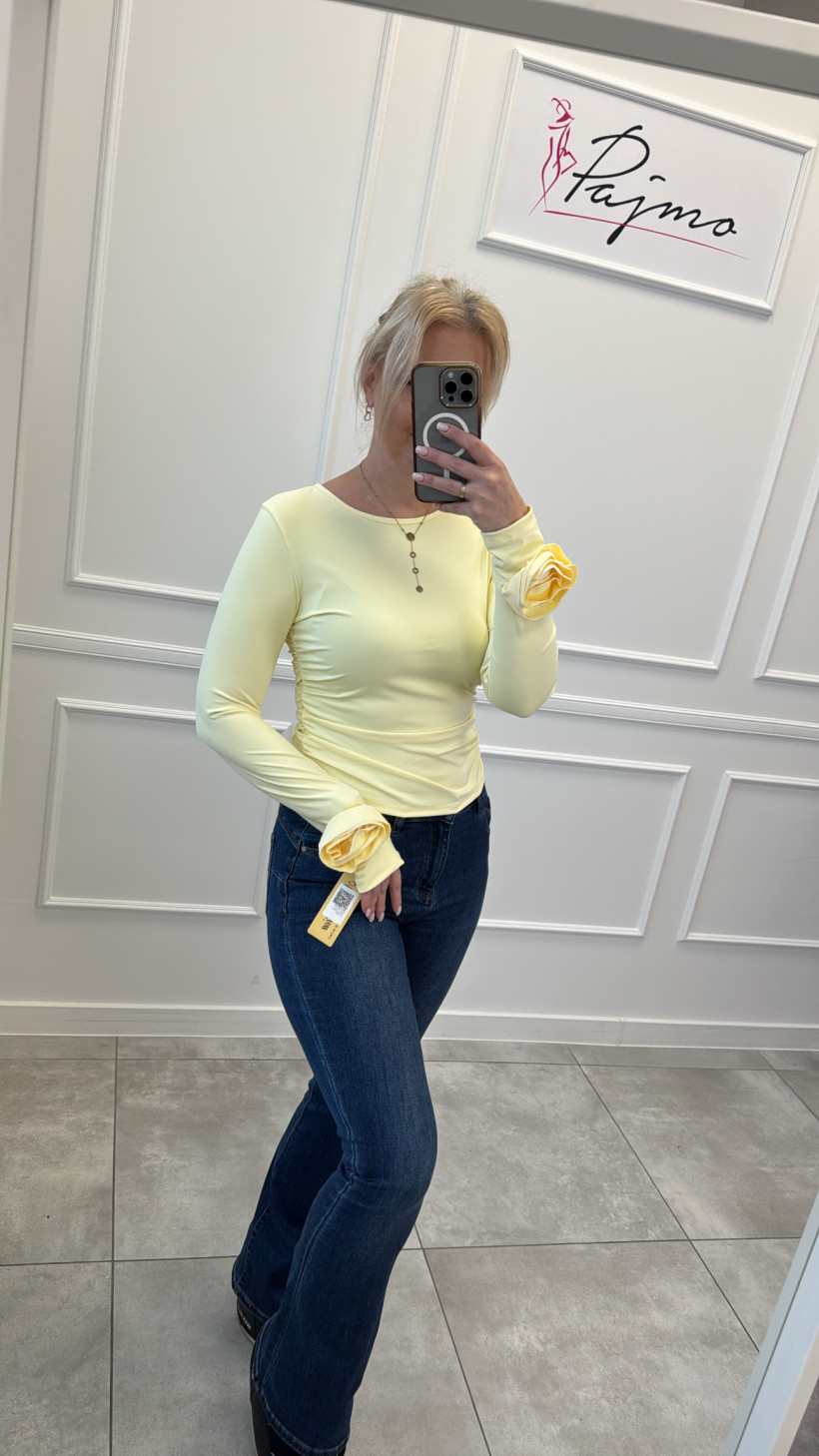 Bluzka róża na rękawie 14138