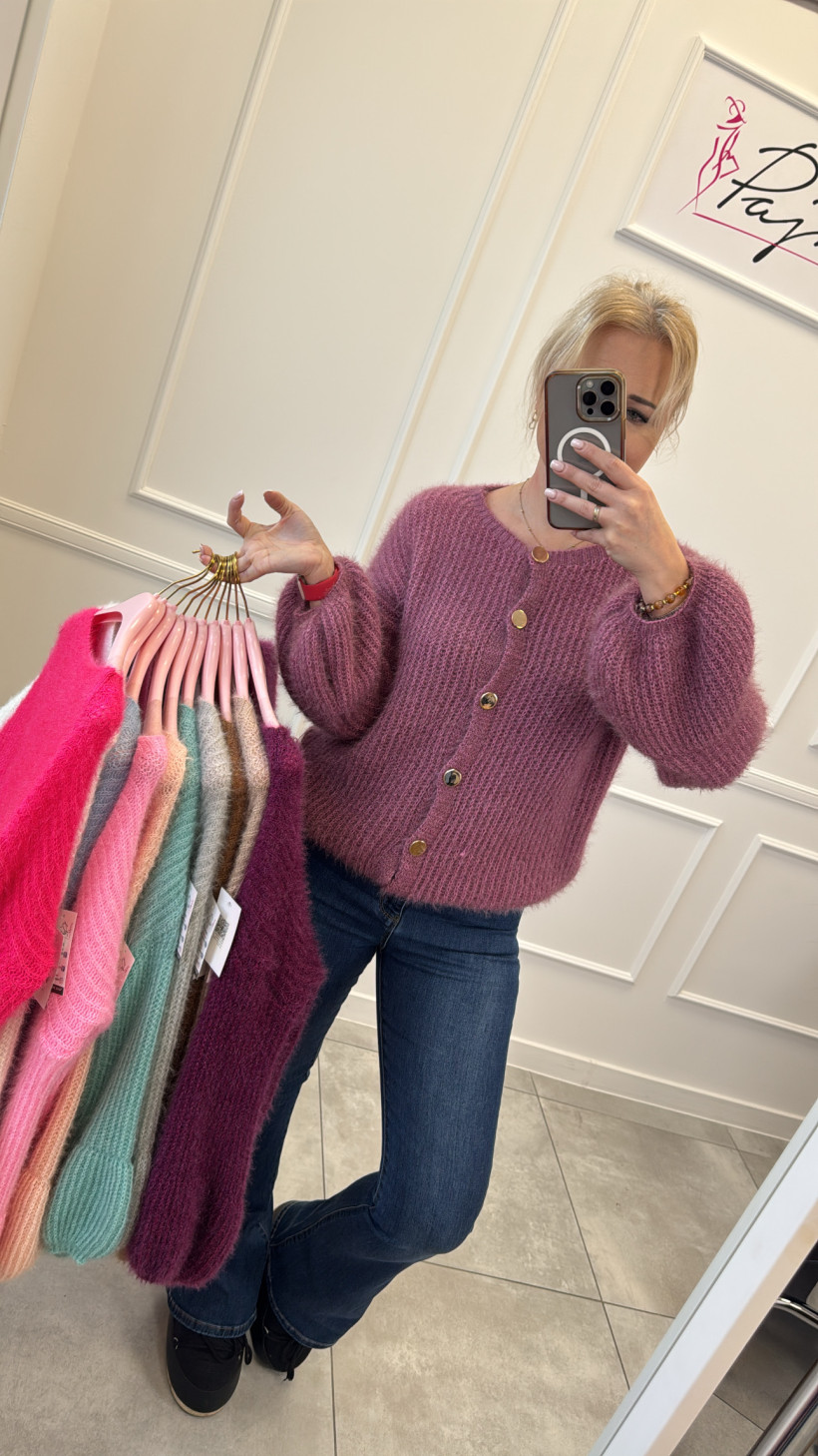 Sweter dzwonek moher guzik 14142