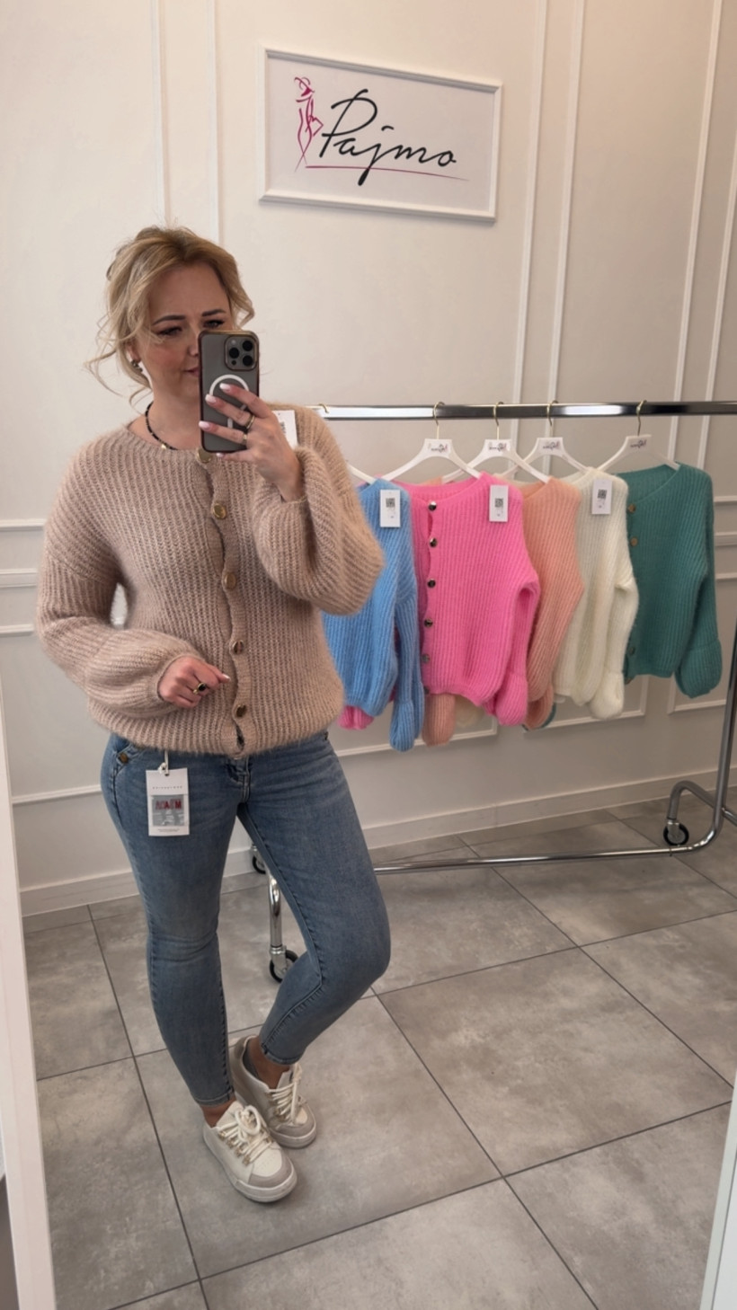 Sweter dzwonek moher guzik 14142