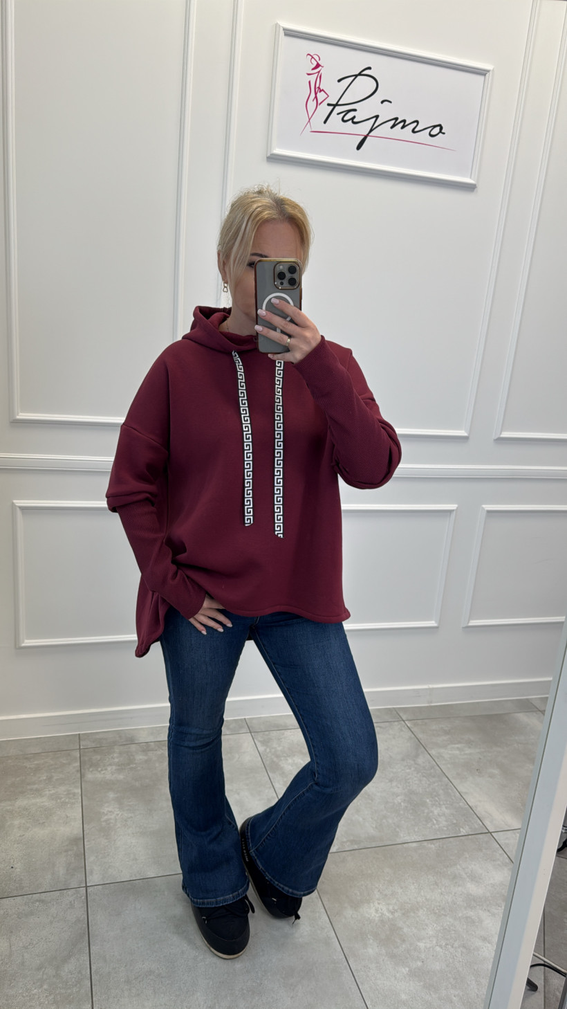 Bluza asymetryczna oversize 14137