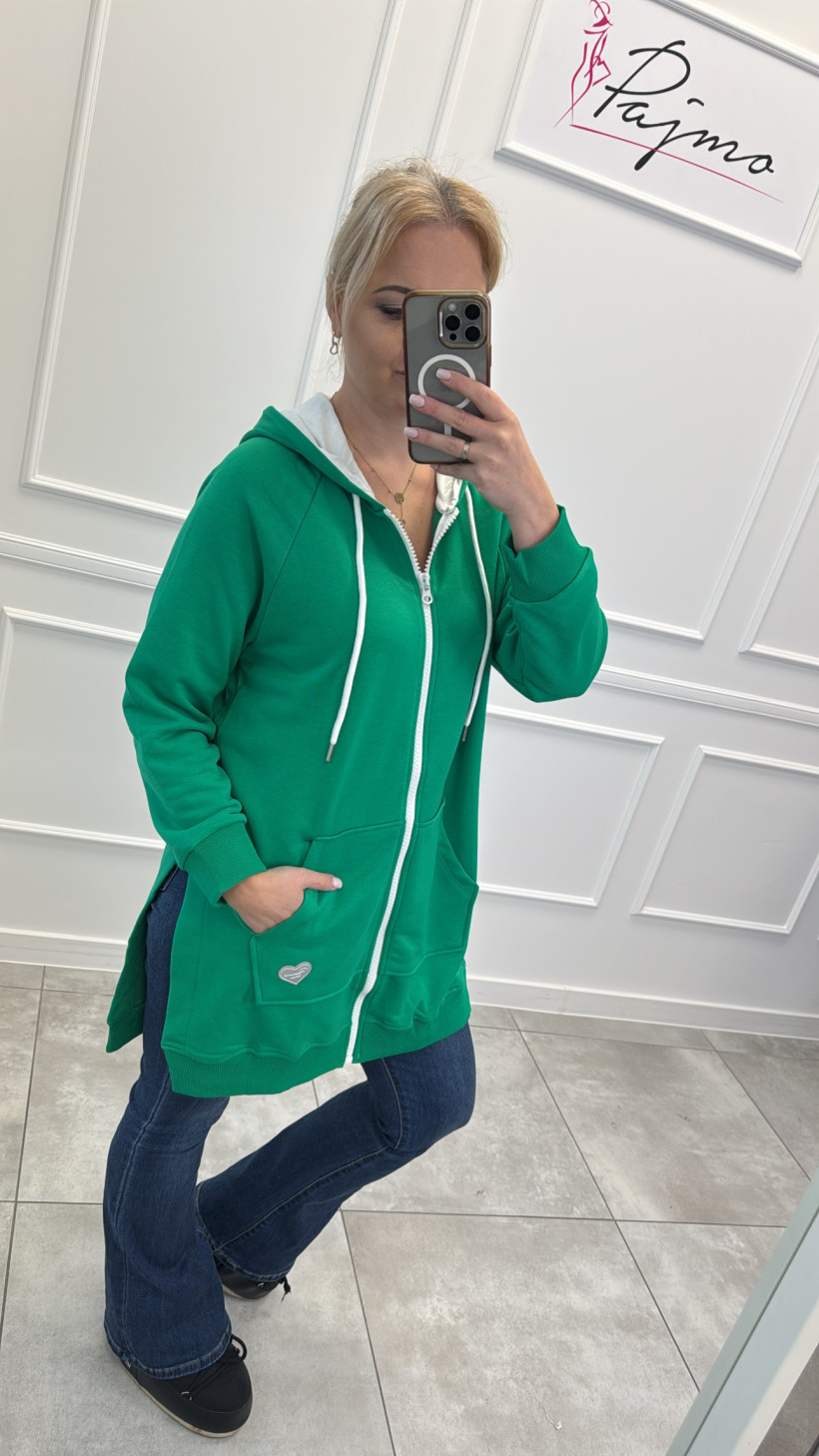 Długa bluza na zamek 14141