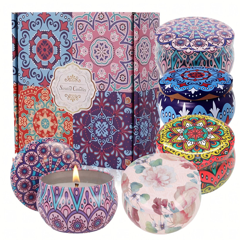 Świece sojowe zapachowe zestaw 4szt – aromaterapia, naturalne, prezent BOX