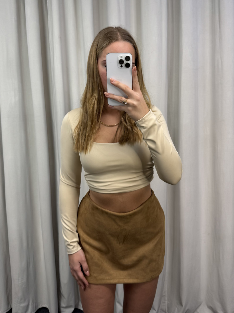 Spódniczka/spodenki zamszowe