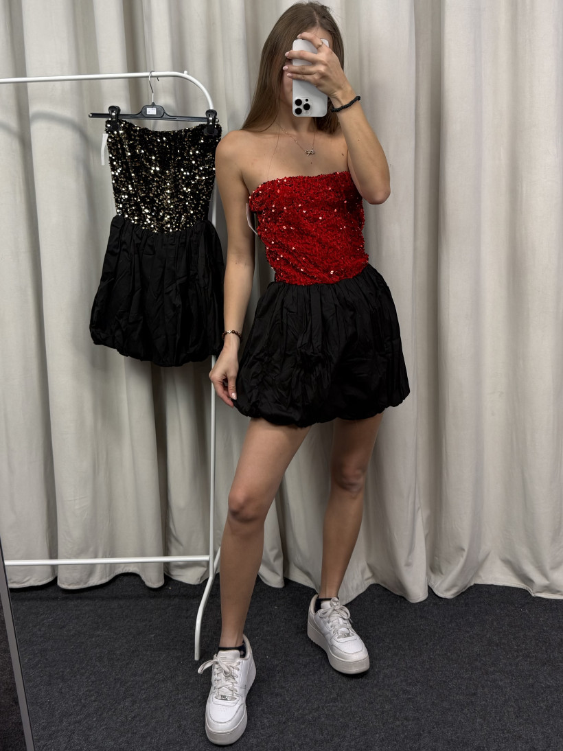 Kombinezon/sukienka bombka cekiny