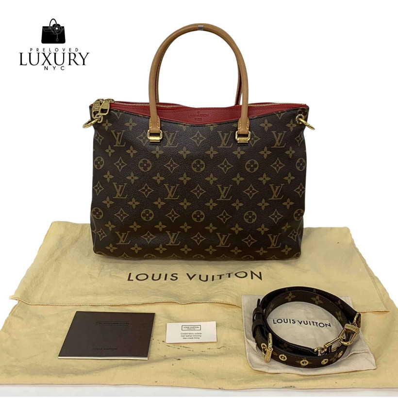 LOUIS VUITTON Brown Monogram M41175 Pallas MM 2Way Bag