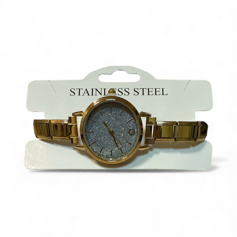 ZEGAREK WKŁADANY ZŁOTY  OKRĄGŁA TARCZA