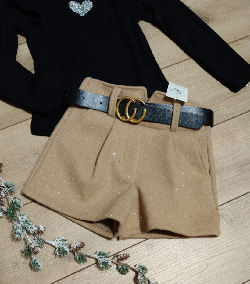 Szorty Beżowe 110/116