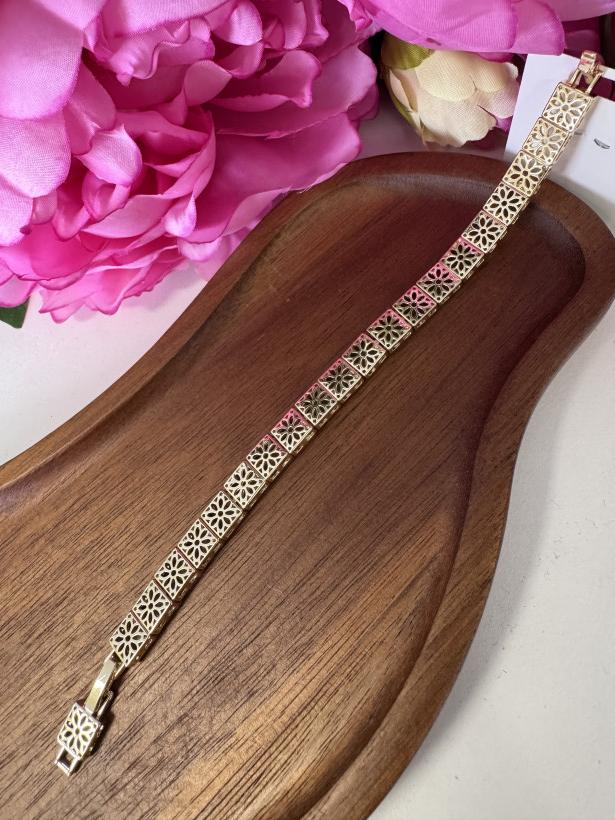 Bransoletka z kwiatkami 13706 AK