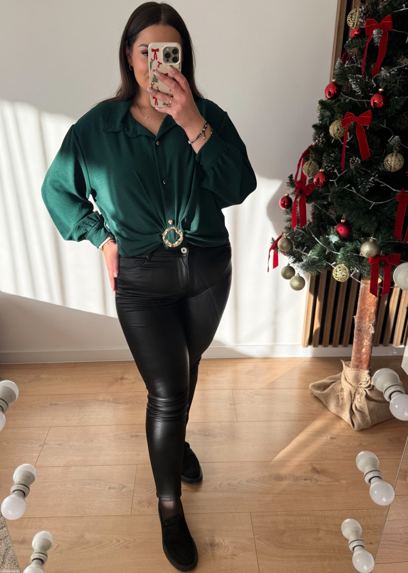 Spodnie skórzane matowe