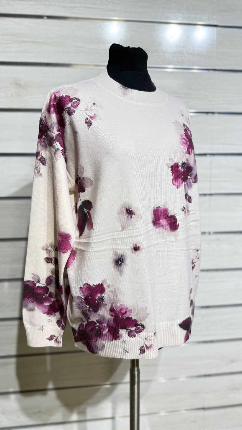 CAMISOLA BEGE COM FLORES
