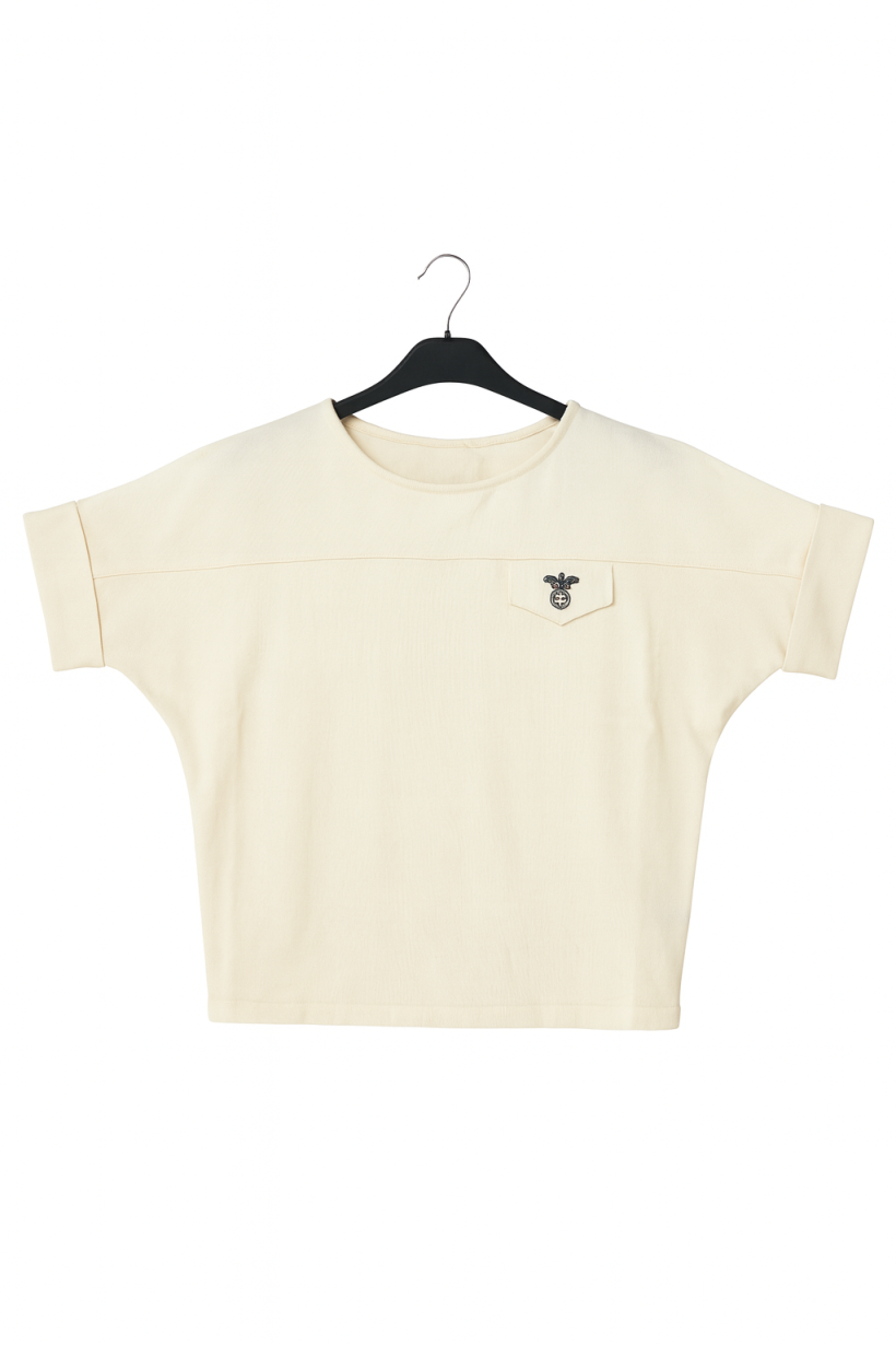 Sweter kłódka beż 1579