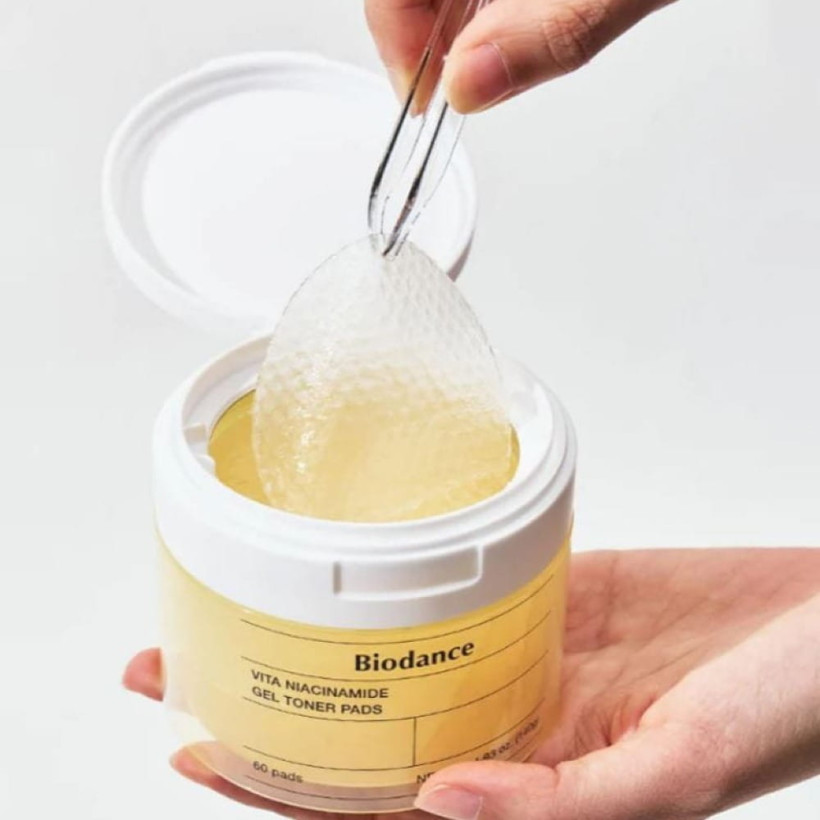 Biodance Vita Niacinamide Gel Toner Pads | Żelowe Płatki Tonizujące z Niacynamidem do Twarzy 60 szt