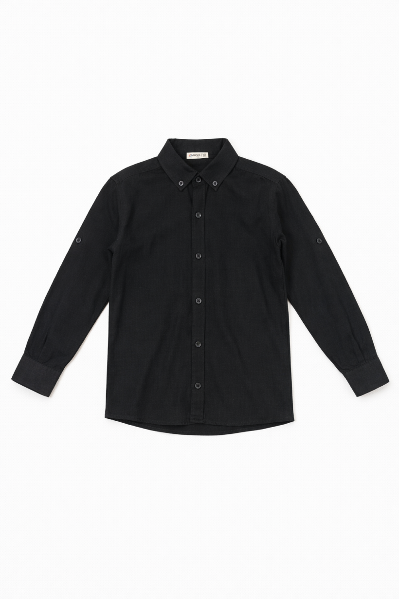 Koszula chłopięca KOCAK -CZARNY 