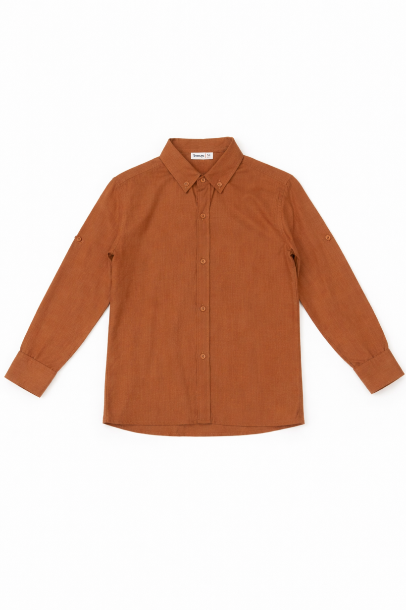 Koszula chłopięca KOCAK -KARMEL