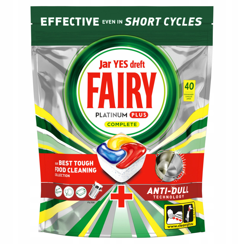 Fairy Platinum Plus – kapsułki do Zmywarki (40 szt.)