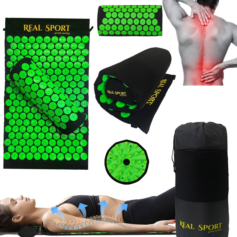 Mata do akupresury z poduszką – zdrowotna, z kolcami 45x20cm