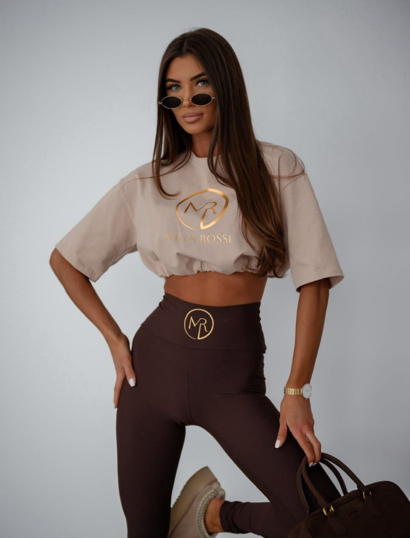 Legginsy czekolada Milla Rossi 