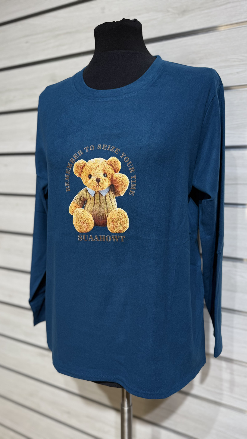 CAMISOLA CARDADA ESTAMPA URSO