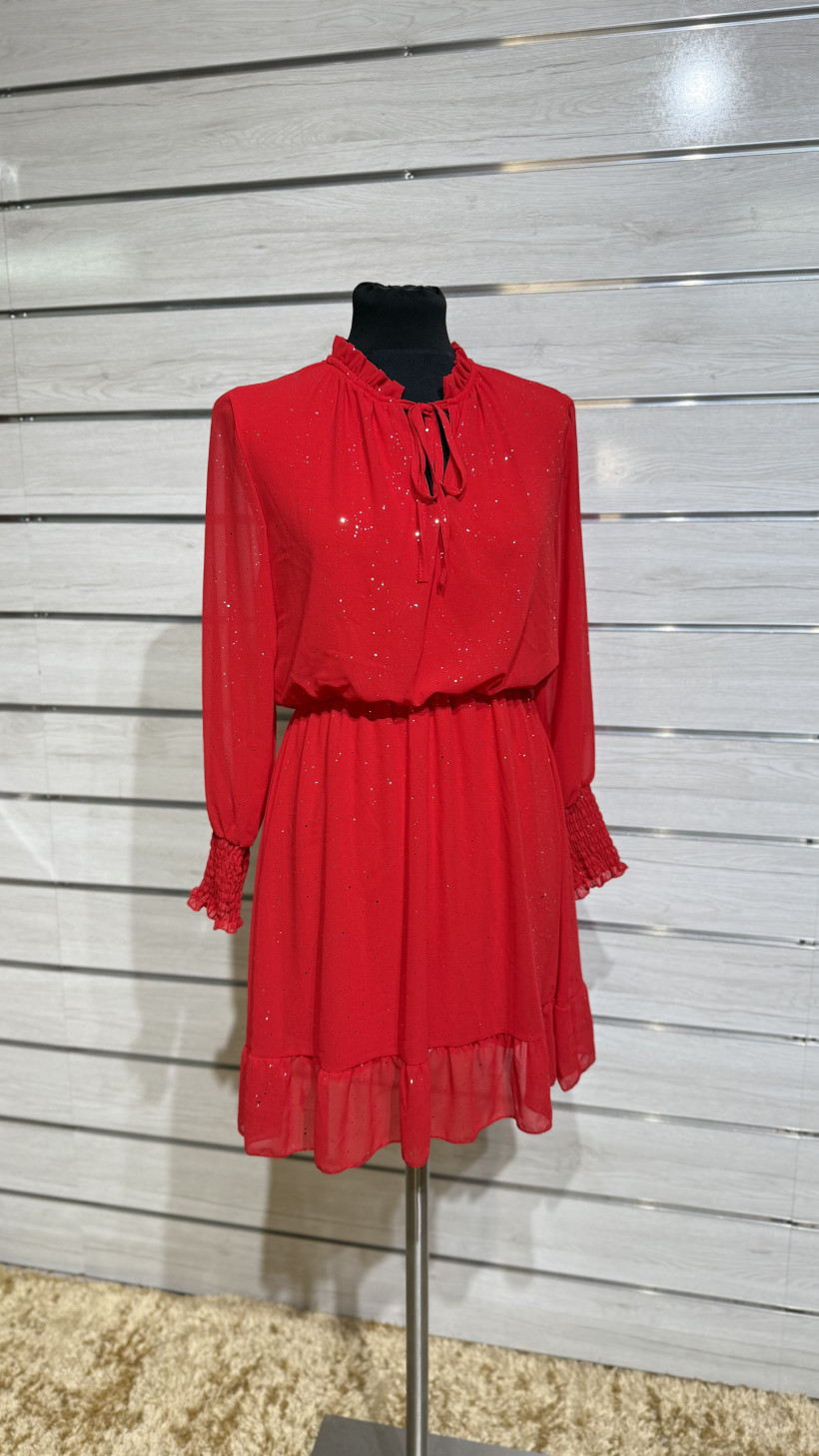 VESTIDO CINTURA E PUNHO ELASTICO