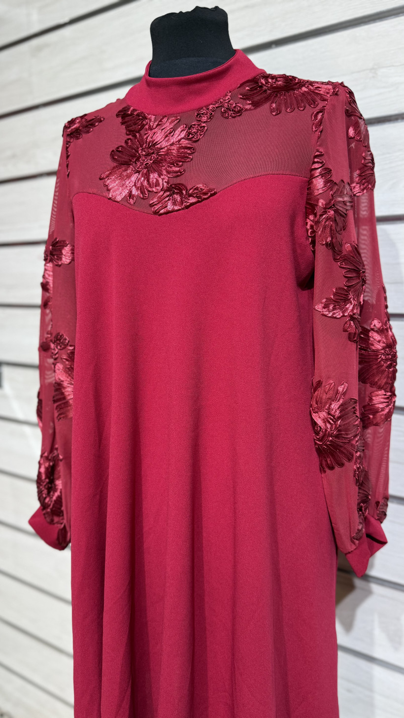 VESTIDO SOLTO MANGA BORDADA