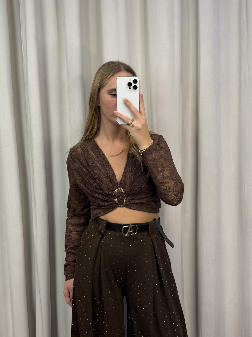 Bluzeczka Koronka ze złotym zdobieniem 