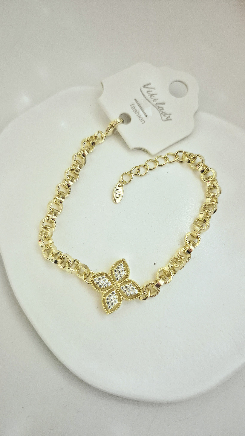 grubsza bransoletka z lilijką