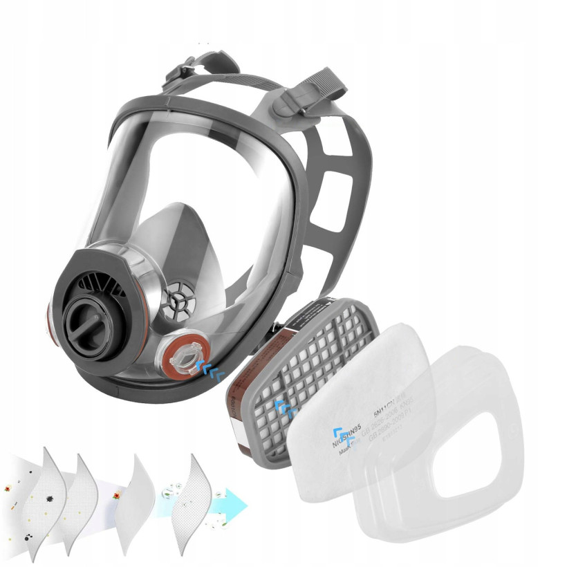 Maska RESPIRATOR PEŁNOTWARZOWY, MALOWANIE MASKI ZA POMOCĄ PODWÓJNYCH FILTRÓW