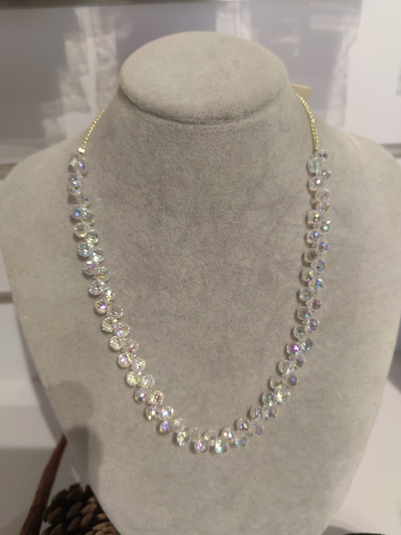 naszyjnik z kryształkami zaciągany