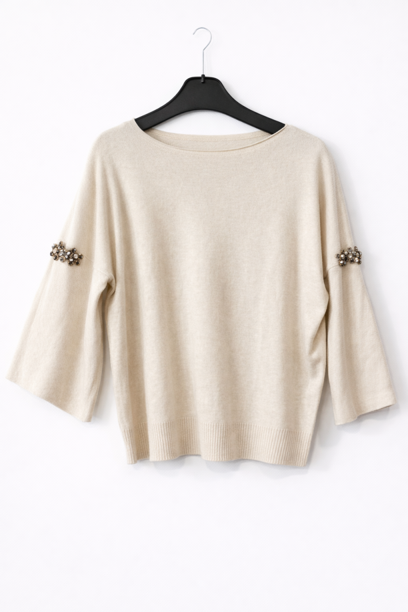 Sweter pufka beż 1579