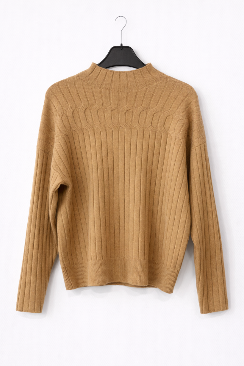 Sweter półgolf karmel 1579