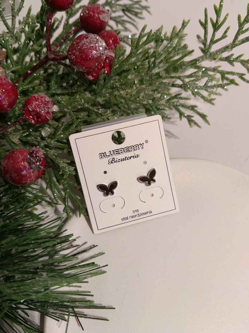srebrne motylki