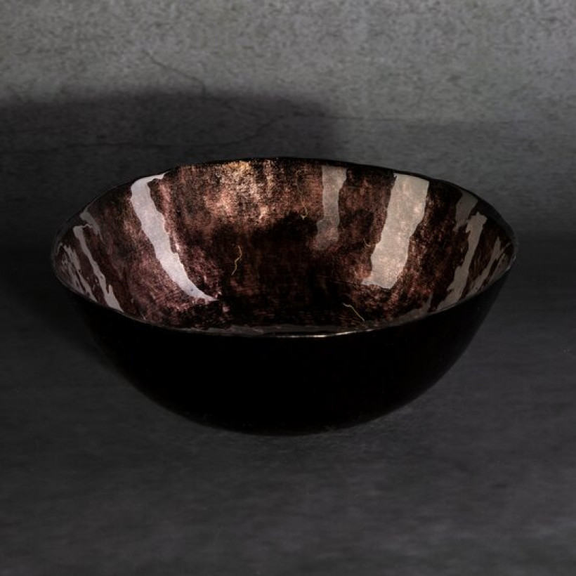 Misa czarno brązowa z połyskiem cs/pati/misa/01 22x22x8