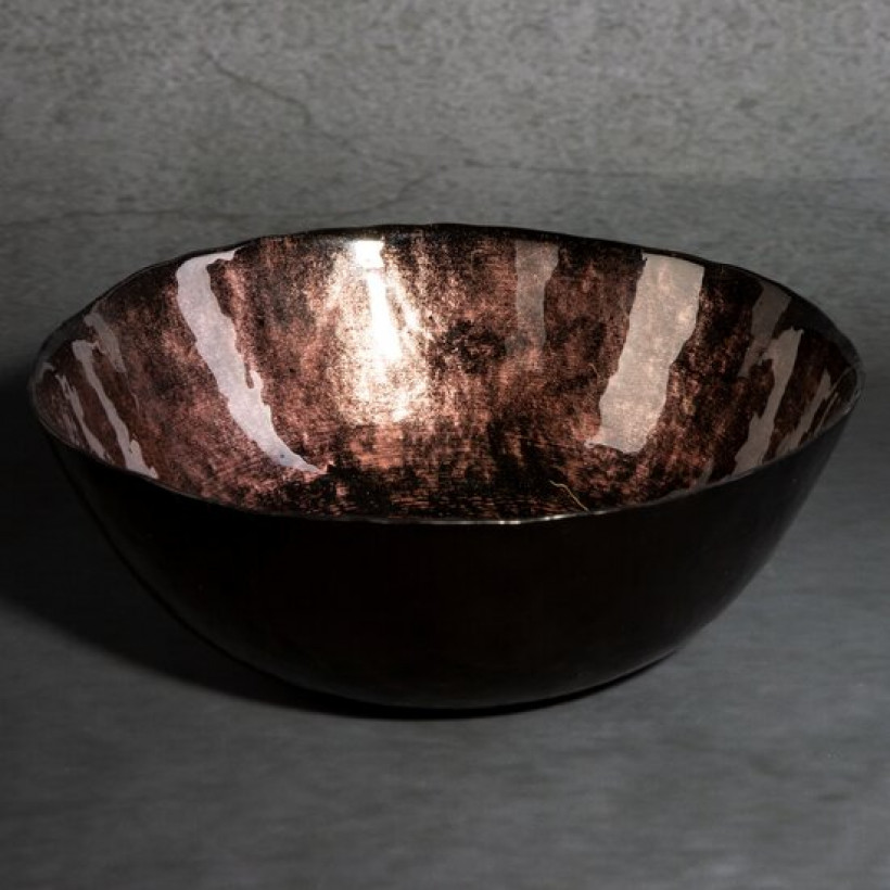 Misa duża czarno brązowa z połyskiem cs/pati/misa/02 29x28x12
