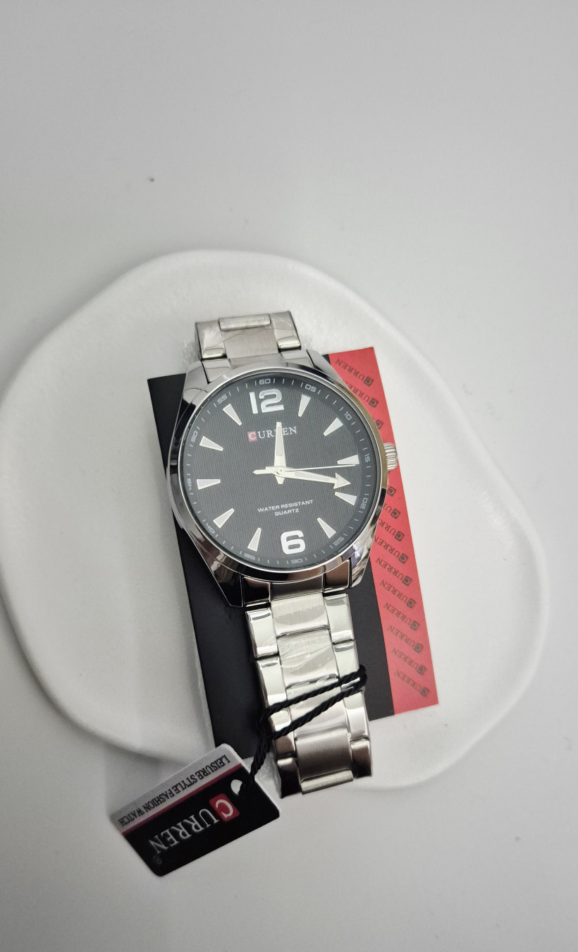 zegarek męski z grafitową tarczą 