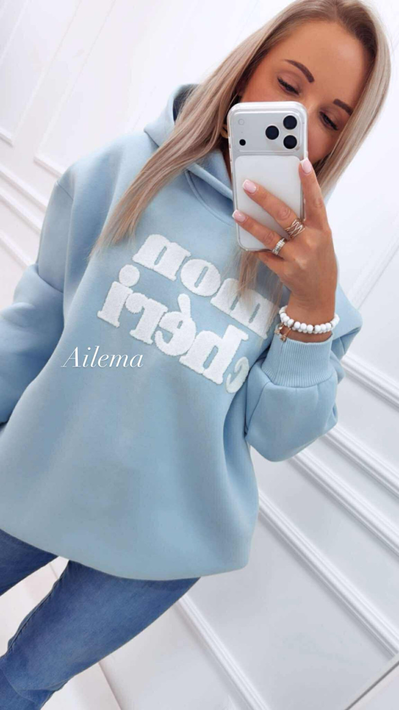 Bluza z kapturem Motion M01044 z napisem 