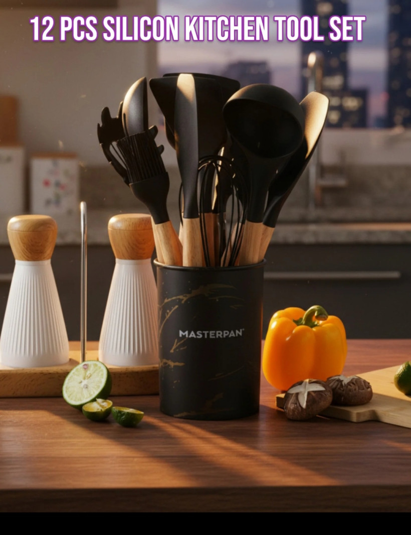 Zestaw przyborów silikonowych 12 elementów - MP-6105