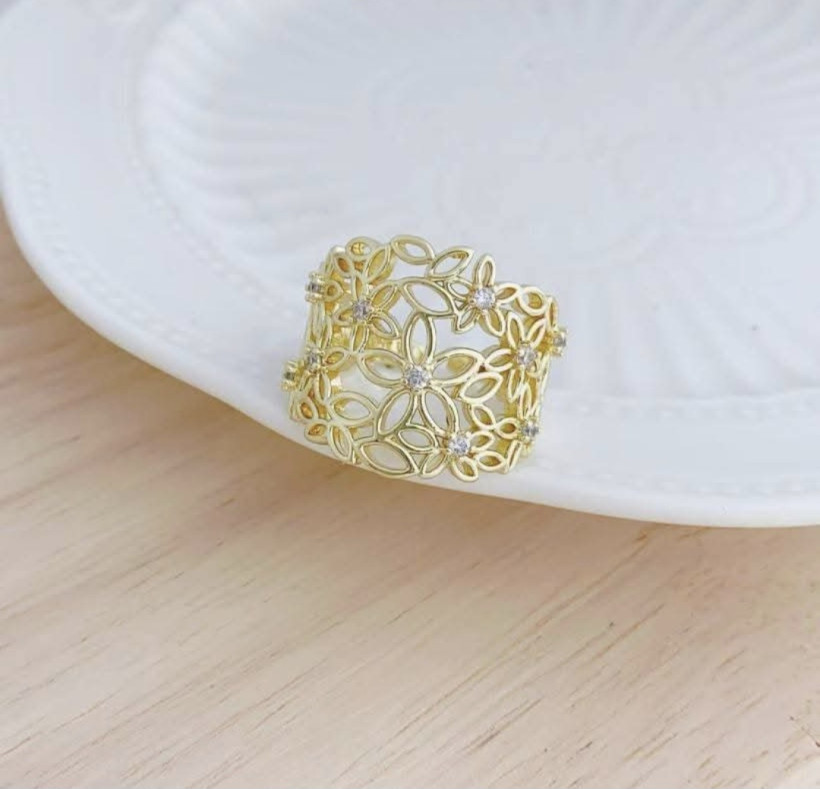 Pierscionek szeroki na wzór Apt rozm. 7