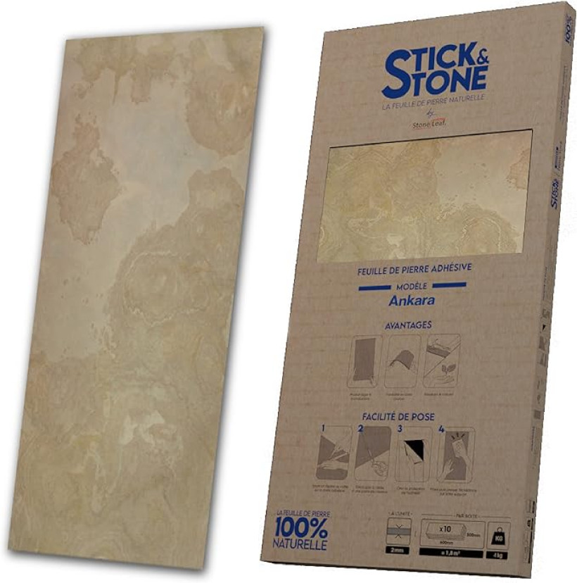 10 szt samoprzylepne płytki 30 x 60 cm100% naturalny kamień Ankara