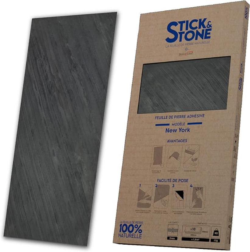10 szt samoprzylepne płytki 30 x 60 cm100% naturalny kamień New York