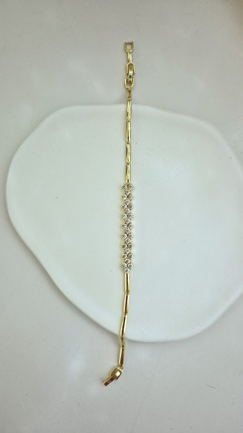 Bransoletka cieniutka z cyrkoniami 