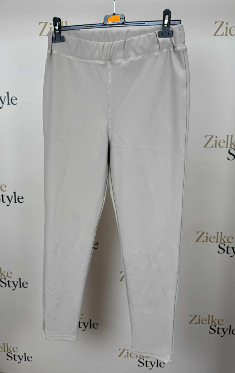 Leginsy na gumie, prążek, mf - 2 - 13906 - beż/fango