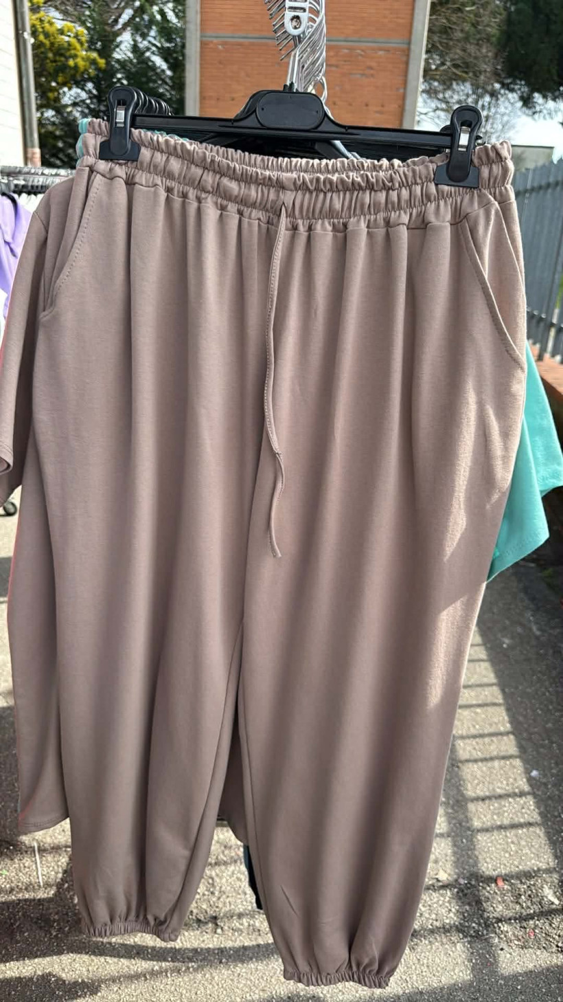 Komplet bluzka + spodnie na gumie - 24448/24449 - fango