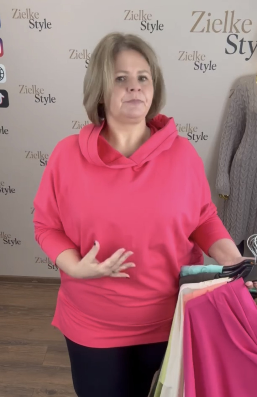 Bluza z kapturem, mf - 2 - 13911 - koral