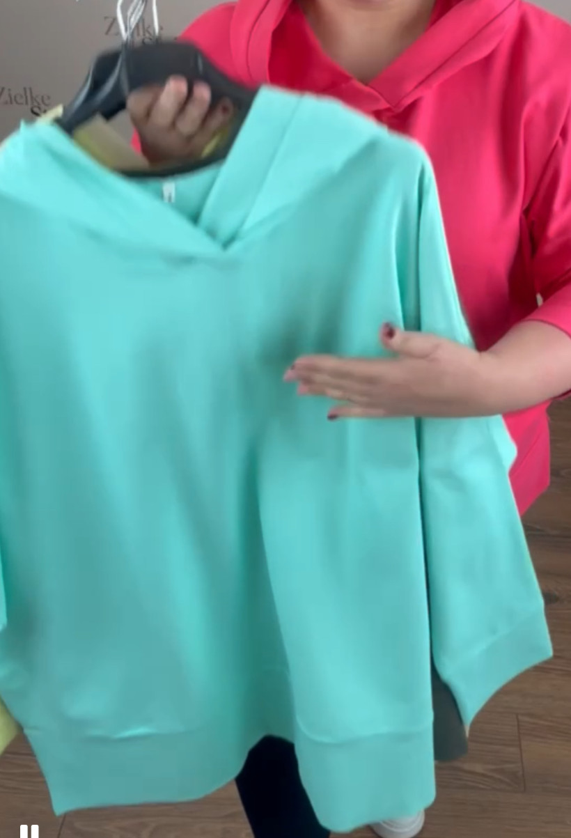 Bluza z kapturem, mf - 2 - 13911 - mięta