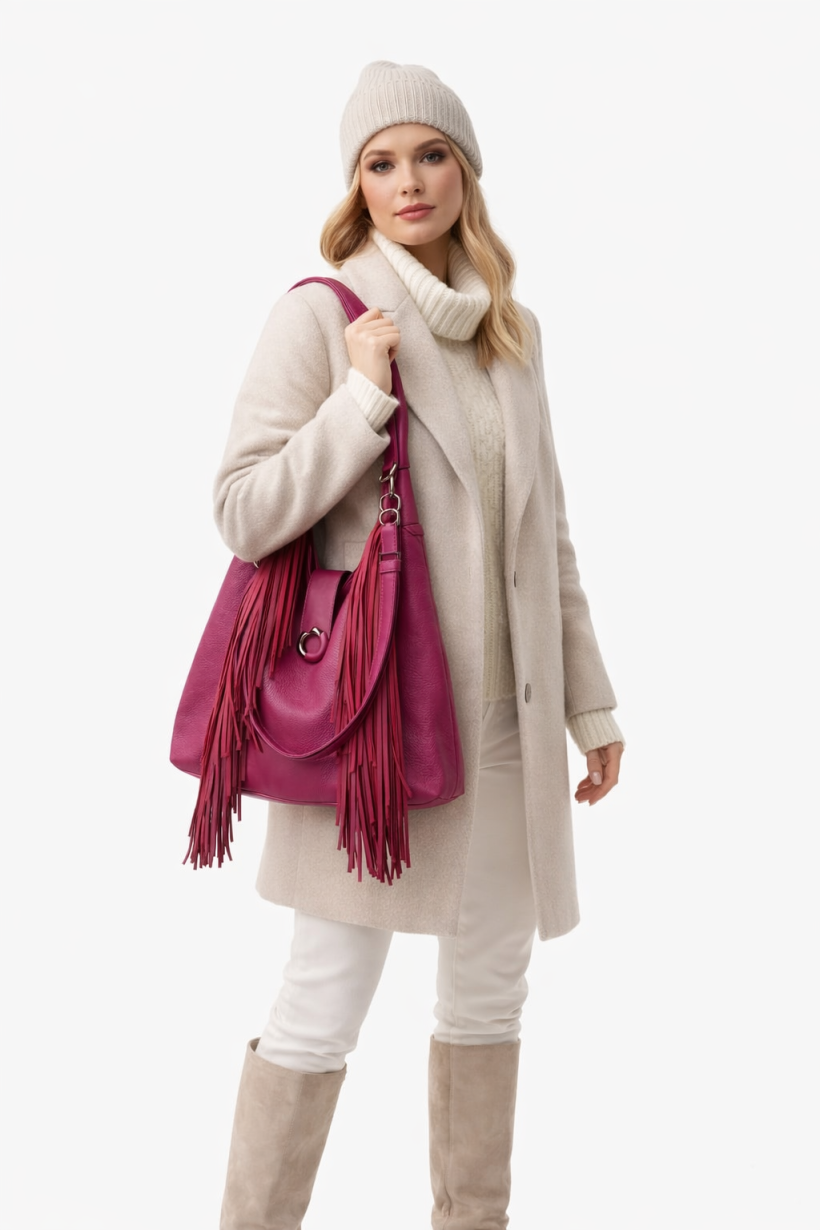 TOREBKA FIOLETOWA FRĘDZLE