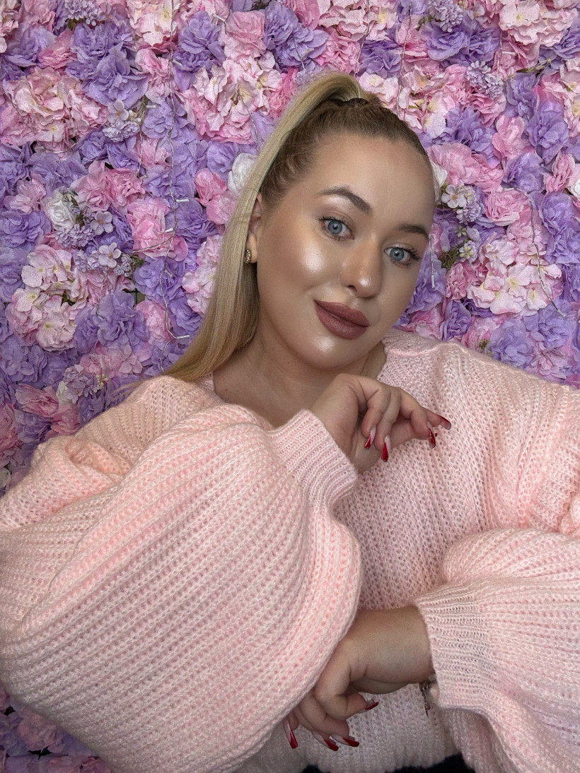 Sweter krótki szeroki rękaw 