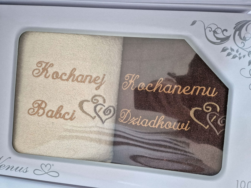 Zestaw prezentowy ręczniki - napis 