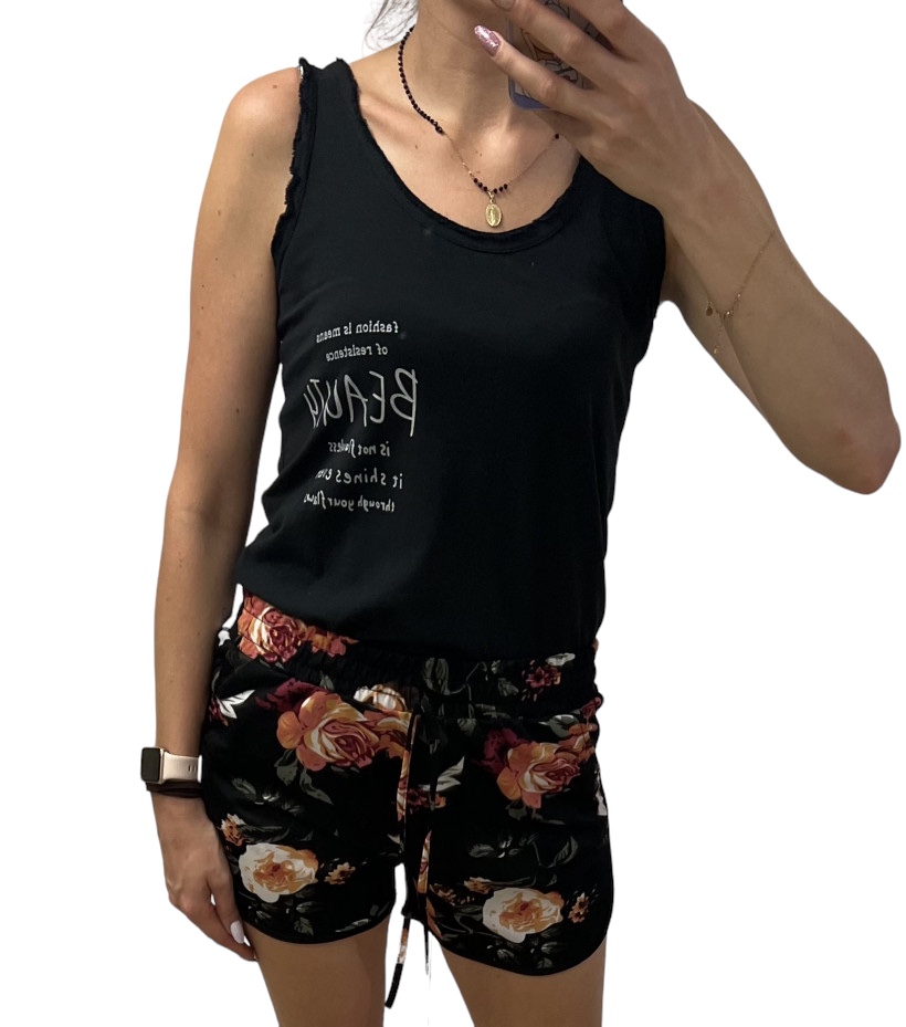 Top czarny uni