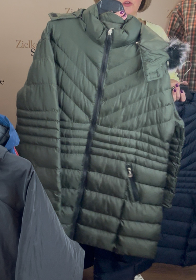 Płaszczyk/Kurtka   pikowany z kapturem z futerkiem -  big love - 52 - khaki