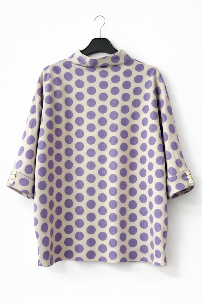 półgolf kropki fiolet 1905